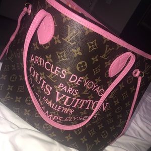 LV Limited Edition Rose Velours Monogram